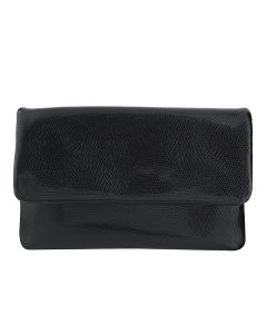 The Tannery1013clutch baglizard leatherblackevening bagblack leather