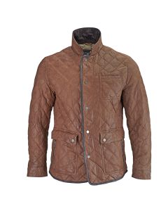 Mens Leather Jacket 162222 Tan Brown