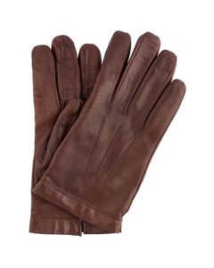 MensSilkLinedGlovesBrown