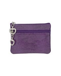 The TanneryKey caseLadies key case Leather Key CaseKeyCoin Case457 Stamped LeatherLizard leatherItalianGift IdeasLUCLizardViola