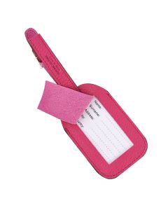 LuggageLabel837Full GrainFuchsiaOpen