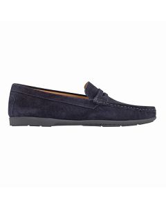The TanneryDafneSuedeBarLoafer140Navy