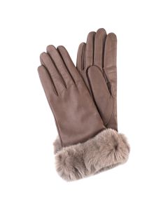 FurTrimLeatherGlovesCamel