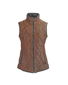 Kensington Leather Gilet Tan Brown