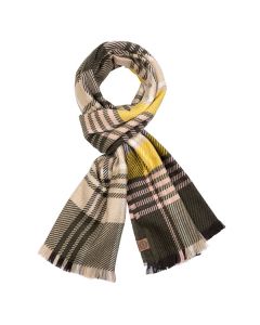 SantacanaAcrylicBigCheckedScarf845Green