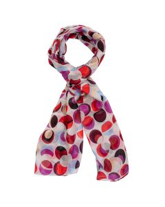 SantacanaColouredMoonsScarf849Red