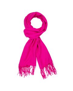 SantacanaPlainFringedPashmina124Magenta