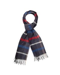 SantacanaAcrylicWovenCheckScarf987Navy