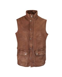 Mens Leather Gilet M16