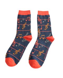 Mr Sparrow Multicolour Music Notes Socks