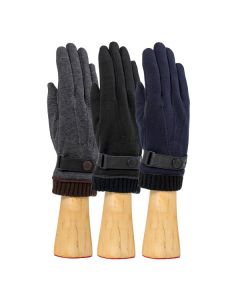 MensJerseyKnittedLeatherCuffGlove01Trio