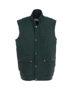 Owen Leather Gilet Green