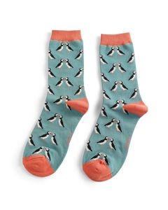 Kissing Puffins Socks