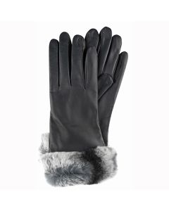 The Tanneryleather glovesladies leatehr glovesfur cufftwo tone furgrey leather glovesThe Tannery leather