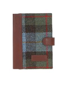 TW-18LeatherHarrisTweedA6BookCover