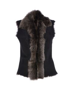 Toscana Reversible Lambskin Gilet Black