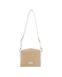 PourchetCassettaStrawConvertibleClutchWhite