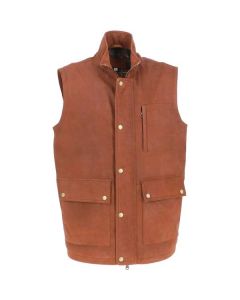 Owen Leather Gilet Tan