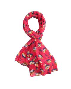 Miss SparrowOpenTulipsScarfHot Pink