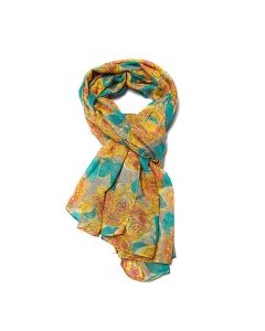 Roses Scarf Powder Blue