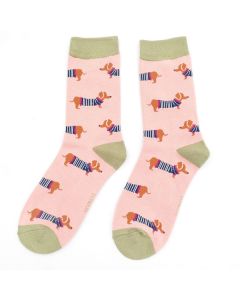 Parisian Pups Socks Dusky Pink