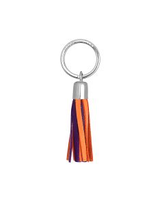 Bi-colourSmallTasselKeyRing403OrangePurple