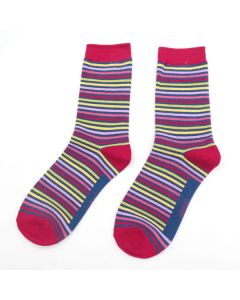 Vibrant Stripes Socks Navy
