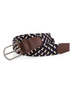 IbexRepreveStretchWovenBelt9485BeigeNavyBrown
